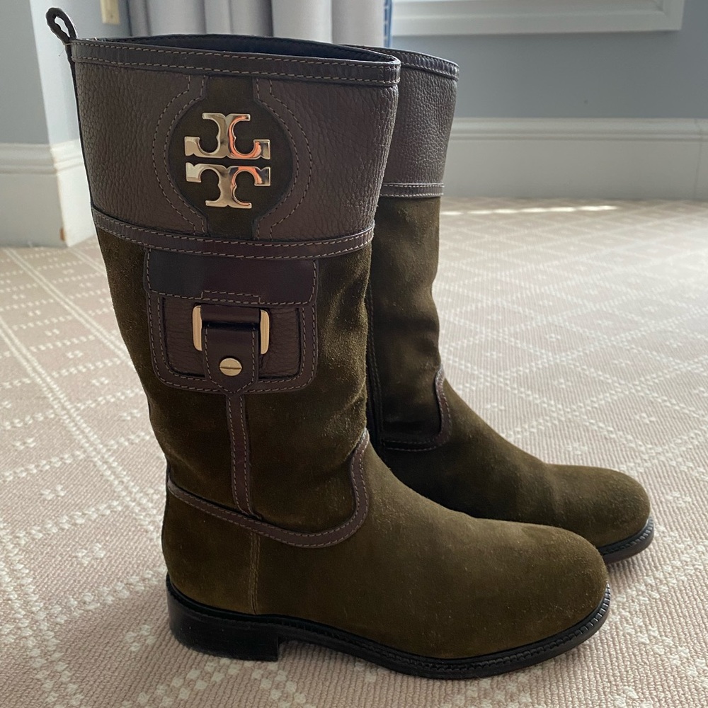 Tory Burch Mid-Calf Suede Boots